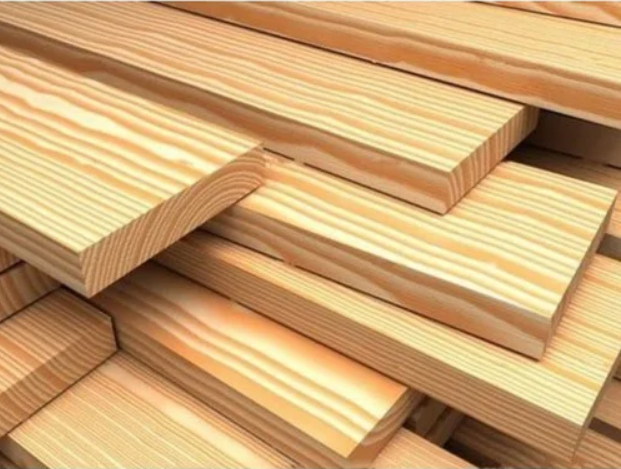 Southern Yellow Pine SYP Wood planks with visible knots