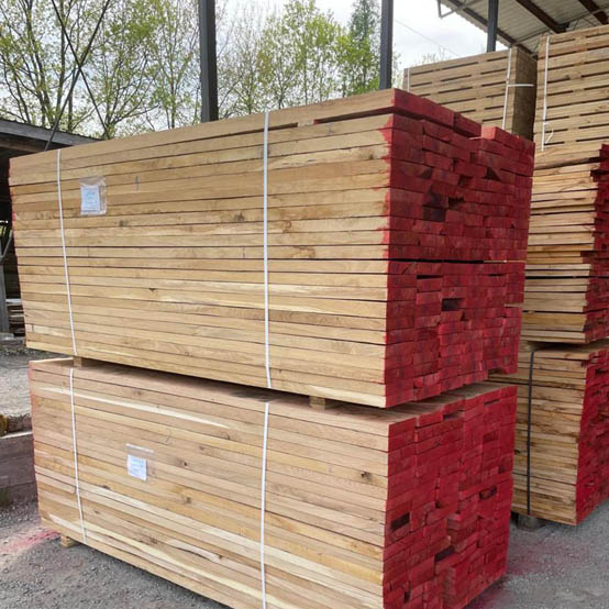 Premium Teak Wood planks with rich golden-brown grain texture